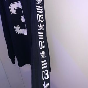 Black & white adidas long sleeve